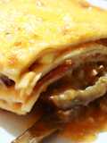 Lasaña (pasticho) de berenjena y de carne