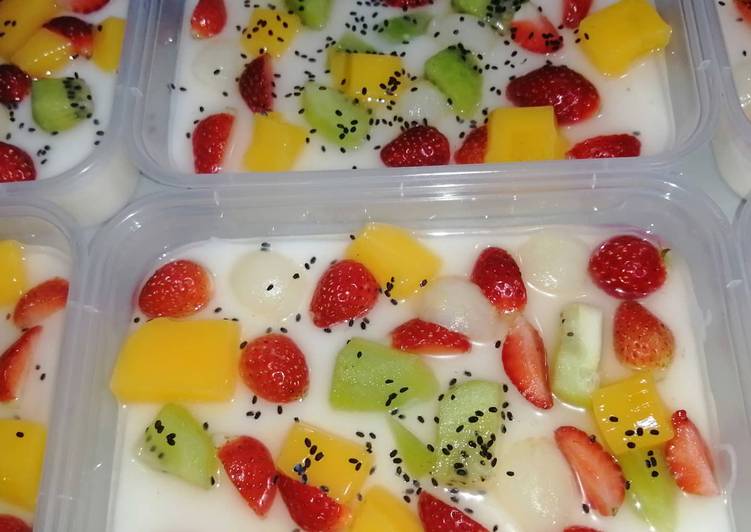 Resep Puding sutra aneka buah | Resep Bumbu Puding sutra aneka buah Yang Bisa Manjain Lidah