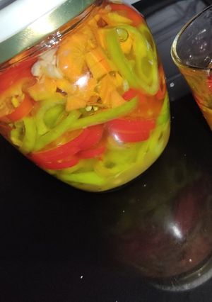 صورة لوصفة فلفل حار مرقد (بزيت)