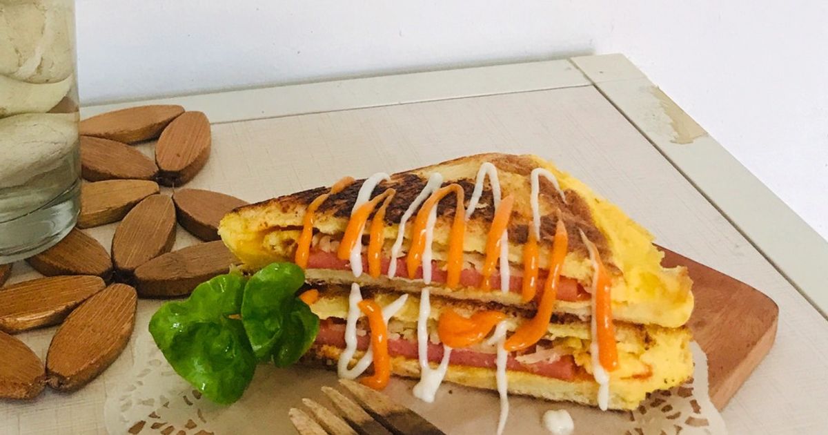 Resep Roti Lapis Telur Dadar oleh Hesti Pratiwi - Cookpad