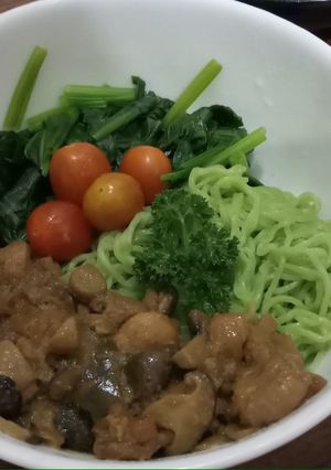 Foto resep Mie ayam pocai jamur bola ikan tenggiri