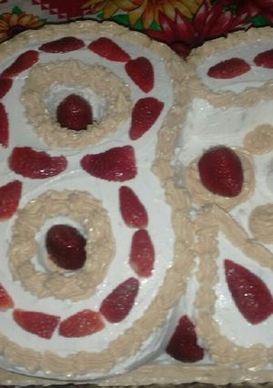 Una foto de Torta en forma de número