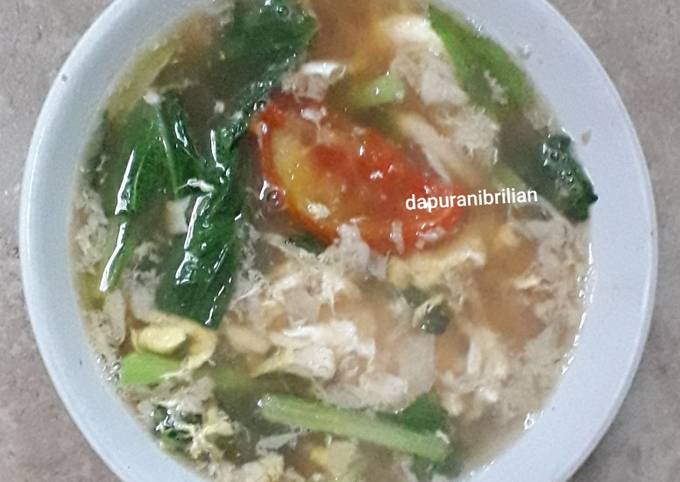 Cara Gampang Menyiapkan Sayur telor enak simpel 2bahan Anti Gagal