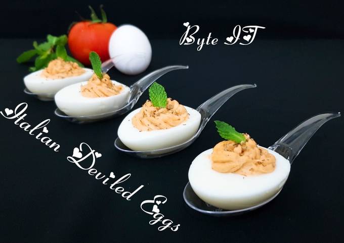 Recipe of Quick Italian deviled eggs