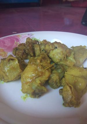 Foto resep Ayam ungkep bumbu kuning