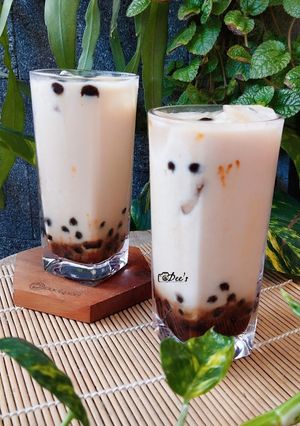 Foto resep Milk Tea with Boba Homemade