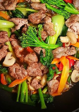 A picture of Stir fry vegetables.