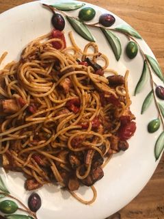 Diétás olaszos garnéla tészta recept fotója