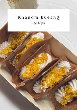 Foto resep Khanom Bueang (Thai Crepes with Fa Thong)