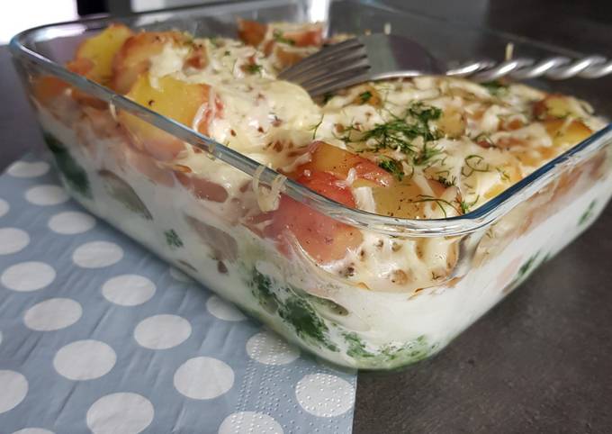 Le moyen le plus simple de Faire Savoureux Lasagnes parmentiere au
saumon épinard