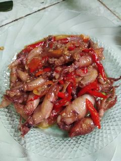 Foto resep Cumi asin pedas