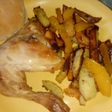 Pollo al horno con verduras a la plancha