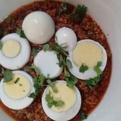 A picture of Egg beef qeema.