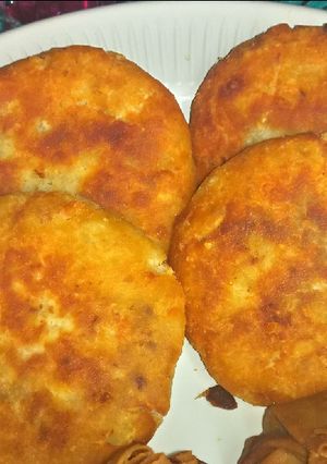 Stuffed yam cake ainihin hoton girkin
