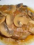 Lomo de cerdo con salsa de champiñones