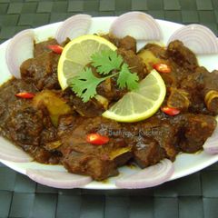 Kosha Mangsho (Bengali style Mutton Curry) A picture of Kosha Mangsho (Bengali style Mutton Curry).