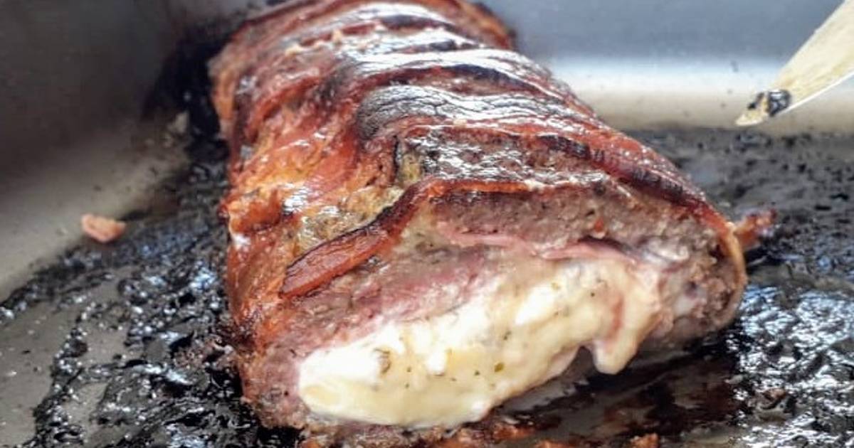 chimichanga de carne enrolado no bacon 