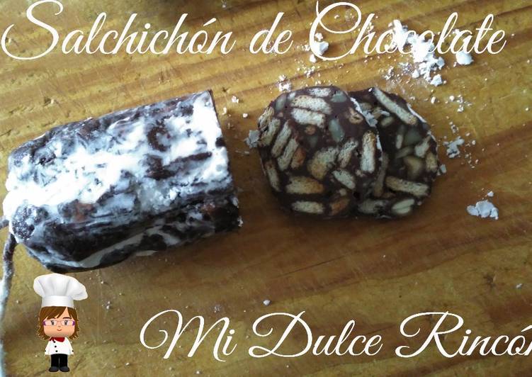 Salchichón de chocolate. Súper fácil y ¡delicioso!