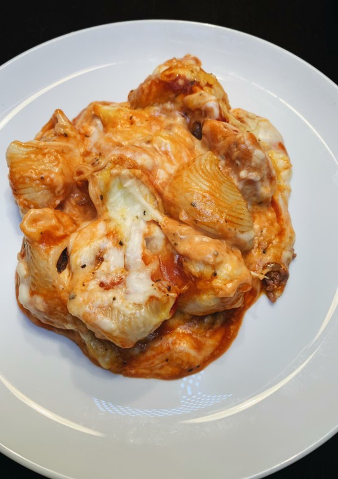 Una foto de Caracolas rellenas de carne