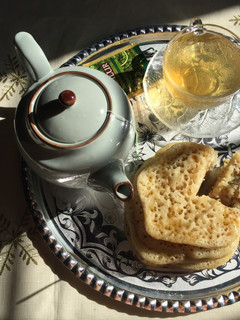 A picture of Baghrir - Moroccan Semolina Pancakes.