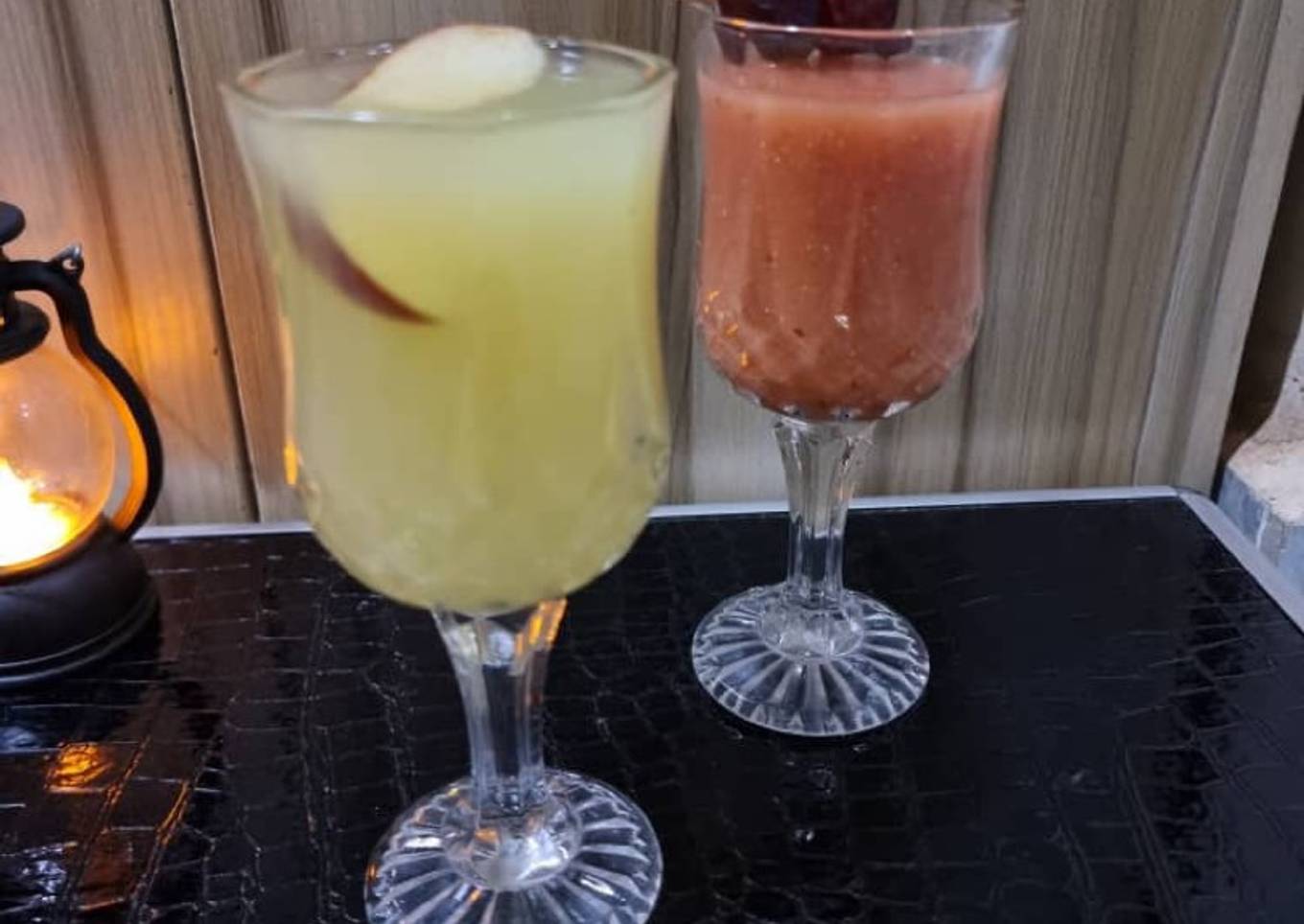 Orange drink and Fruits smoothie