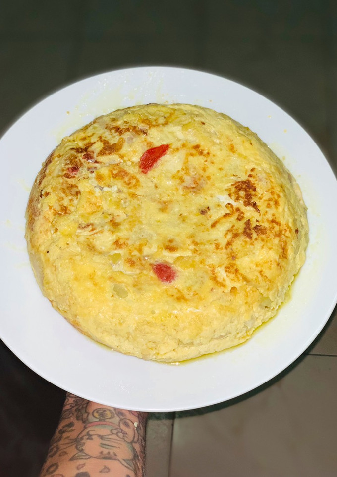 Una foto de Tortilla de papas light y fácil