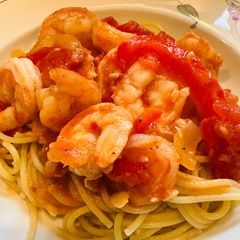A picture of Quick Spaghetti with Shrimp 🍤.