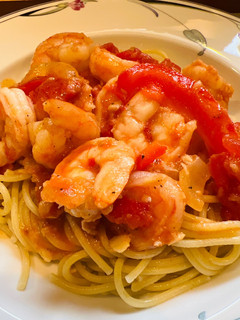 A picture of Quick Spaghetti with Shrimp 🍤.