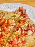 Tarte Flambée (Flammekueche) Tảo Spirulina - Bánh Tart Mặn Vùng Alsace