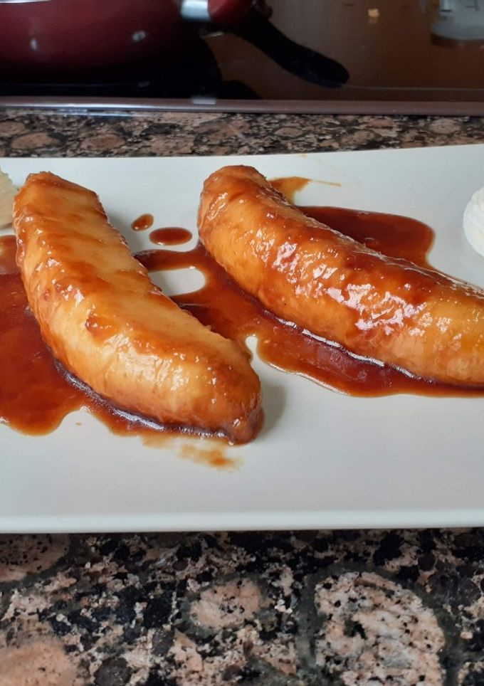 Una foto de Plátanos caramelizados