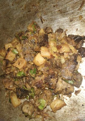 Foto resep Tumis Hati Kentang Daun Bawang