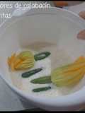 Flores fritas de calabacín