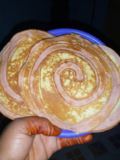 A picture of Strawberry and vanilla crepes.