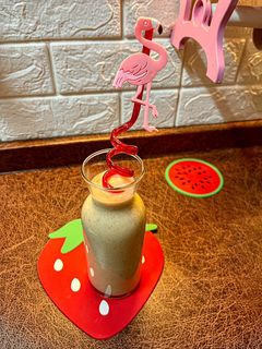 صورة لوصفة سموزي الموز 🍌وحليب جوز الهند 🥥 #دايت