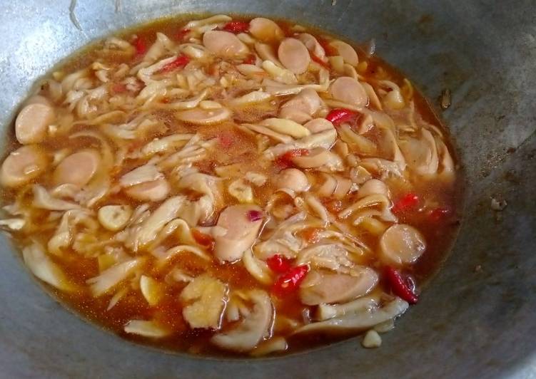 7 Cara Memasak Tumis Jamur Tiram Special Sosis Yang Enak