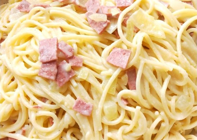 Resep Spaghetti Carbonara versi EKONOMIS yang bikin betah