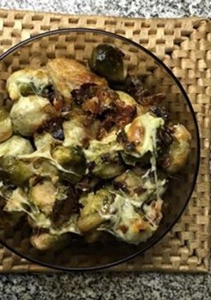 Una foto de Repollitos de bruselas gratinados