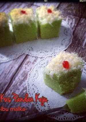 Foto resep Brownies Kukus Pandan Keju