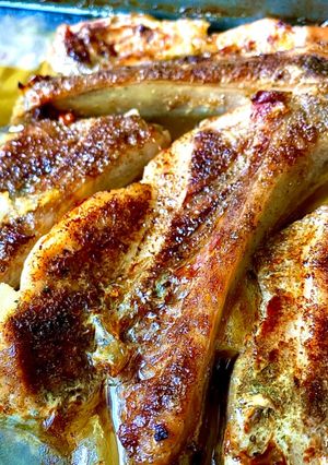 Fokhagymás sültoldalas 🍖 recept fotója