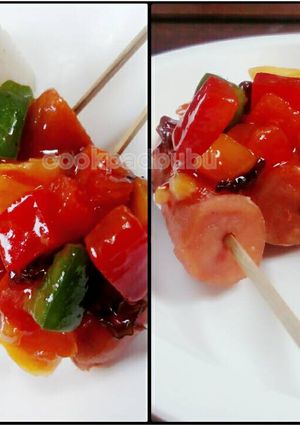 Foto resep sate sosis asam manis
