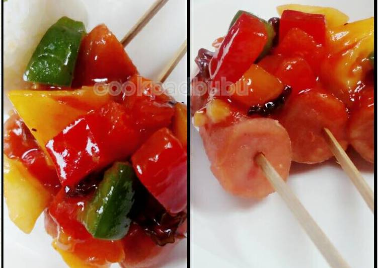 Step-by-Step Guide to Prepare Love sate sosis asam manis
