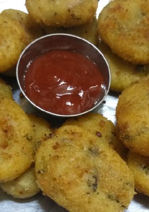 A picture of Semolina potato nuggets healthy snacks.