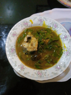 A picture of Oha soup.