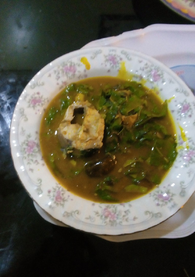 A picture of Oha soup.