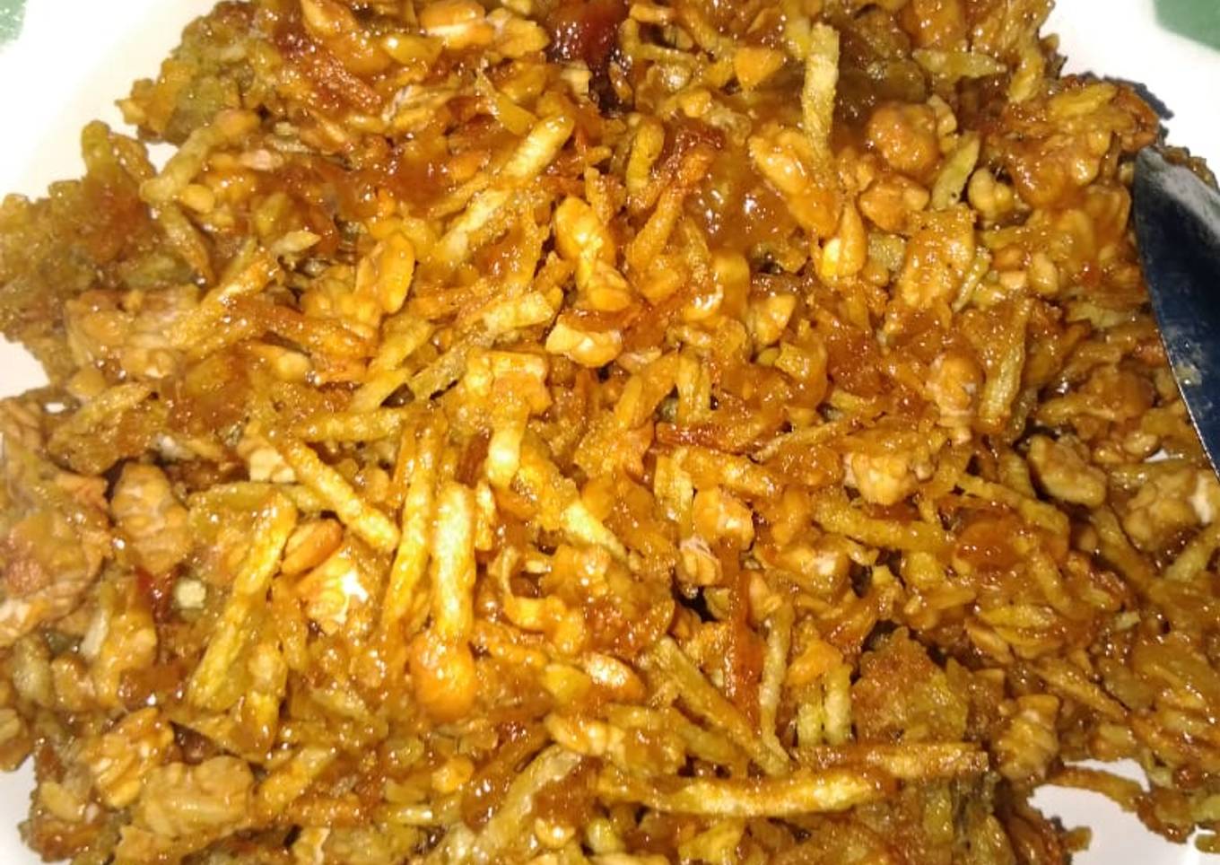 Kentang Tempe Sambal kriuk