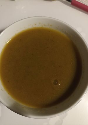 Une photo de Soupe de salade verte, carotte, poireau, pomme de terre