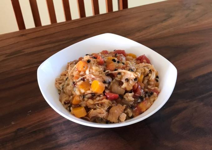 Noom Friendly Instant Pot Brown Rice Chicken Risotto