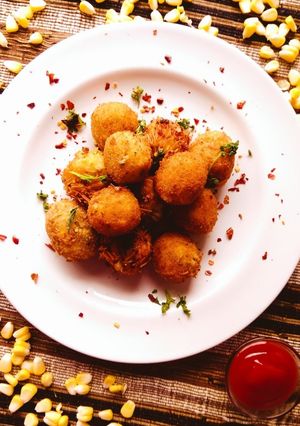 A picture of Potato Corn Cheese Balls.
