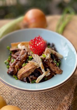 Hình của món Mì udon chay.