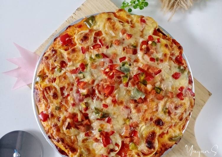 step by step  Pizza panggang Anti Gagal